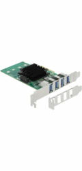 DeLOCK PCIe x4>4x ext. USB 3.0 Quad C.LP