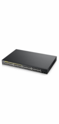 Zyxel GS1900-48HP v2 50-port Gigabit Web Smart PoE switch, 48x gigabit RJ45 (z toho 24x PoE), 2x SFP, PoE budget 170W