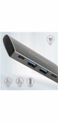 AXAGON HMC-4G2, USB 3.2 Gen 2 10 Gb/s hub, porty 2x USB-A, 2x USB-C, kabel USB-C 13cm