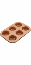 Lamart LT3091 Forma na 6 muffinů COPPER, 26,5 x 18 cm