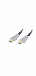 LANBERG Aktivní optický kabel High Speed with Ethernet 2.0, 4K@60Hz, M/M, délka 100m, černý, zlacené konektory