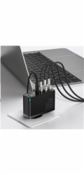 Baseus GaN2 Pro rychlonabíjecí adaptér 2x USB-C + 2x USB-A 100W černá