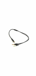 GEMBIRD Kabel rozdvojka jack 3,5mm (4 pólový) na 2x3,5mm F/M, kovové koncovky, 20cm, černá