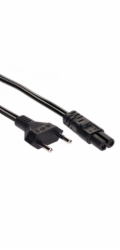 Akyga napájecí kabel 0.5m/250V/PVC/černá 