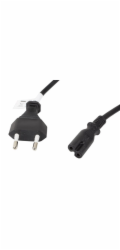 LANBERG CEE 7/16 na IEC 320 C7 EURO (RADIO) POWER CORD 3M VDE černý  