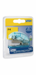 Rapid mini sešívačka Colour´Ice F4, 10 listů, blistr, ledově modrá