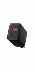 Baseus kompaktní rychlonabíjecí adaptér USB-A + Type-C 20W EU, černá