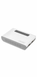 Digitus DN-13024 DIGITUS 2portový bezdrátový multifunkční síťový a tiskový server USB 2.0, 300 Mb / s