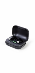 GEMBIRD sluchátka FitEar-X300B, Bluetooth, TWS, černá