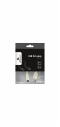 Gembird kábel USB 3.0 (AM) na USB 3.1 (CM), 0.1 m, biely