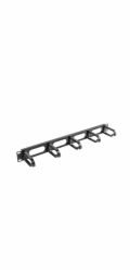 LANBERG 19" CABLE MANAGEMENT PANEL 5 RINGS - TYPE B 1U BLACK  