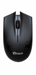 C-TECH myš WLM-08, černá, bezdrátová, 1200DPI, 3 tlačíteka, USB nano receiver