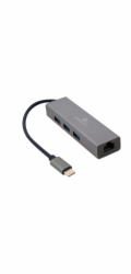 Gembird USB-C GBit adapter + 3x USB 3.1 A-CMU3-LAN-01