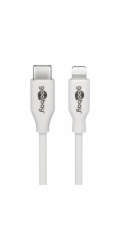 Goobay Adaptérový kabel USB 2.0, zástrčka USB-C > zástrčka Lightning (bílý, 1 metr, PD, nabíjení až 87 wattů)
