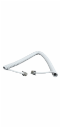 Gembird kabel k telefonnímu sluchátku, kroucený, RJ10 (4P4C), 2 m, bílý