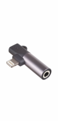 Akyga adaptér Lightning/Lightning/Jack 3.5mm/ABS/cerná
