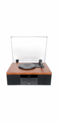 Gramofon AKAI, ATT-14BT, CD přehrávač, Bluetooth 5.0, displej, FM, USB, AUX IN, MP3/MWA/WAV, dřevěné provedení
