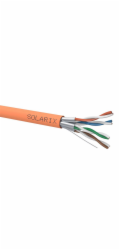 Kabel Solarix SXKD-6A-STP-LSOH-B2ca STP kabel Cat 6A drát 500m s reakcí na oheň - cívka