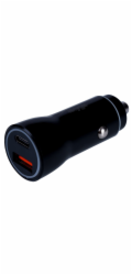 TRX Akyga AK-CH-16 USB nabíječka do auta/ 5-12V/ 36W/ USB-C + USB-A/ PD 3.0/ QC 3.0/ AFC/ FCP/ Apple 2.4A/ PPS/ černá