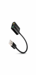 AXAGON ADA-12, USB 2.0 - externí zvuková karta, 48kHz/16-bit stereo, kovová, kabel USB-A 15 cm