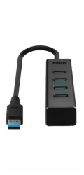 Lindy 4 Port USB 3.0 Hub, USB-Hub 43324