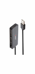 Lindy 4 Port USB 2.0 Hub, USB-Hub 42986