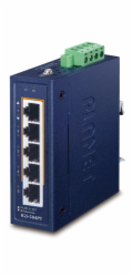 Planet IGS-504PT Průmyslový PoE switch, 5x1Gb, 4x PoE 802.3at 120W, -40až75°C, dual 48-54VDC, IP30, fanless