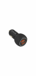 Tellur Duální USB nabíječka do auta s QC 3.0, 6A černá