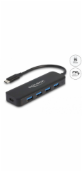 Delock USB Type-C Hub 4 Port USB 3.2 Gen 1 mit Power Delivery 85 Watt, USB-Hub 64170