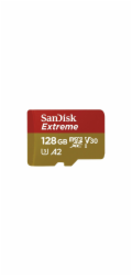 SanDisk micro SDXC karta 128GB Extreme Action Cams and Drones (190 MB/s Class 10, UHS-I U3 V30) + adaptér