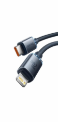 Baseus Crystal Shine Series nabíjecí, datový kabel USB-C Lightning 20W 1,2m, černá