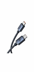 Baseus Crystal Shine Series nabíjecí/datový kabel USB-C / USB-C 100W 1,2m, černá