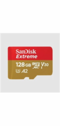 SanDisk micro SDXC karta 128GB Extreme (190 MB/s Class 10, UHS-I U3 V30) + adaptér