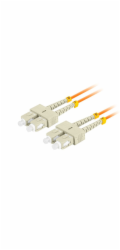 LANBERG optický patch cord MM SC/UPC-SC/UPC duplex 2m LSZH  OM2 50/125 průměr 3mm, barva oranžová