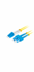 LANBERG optický patch cord SM SC/UPC-LC/UPC duplex 1m LSZH G657A1 průměr 3mm, barva žlutá