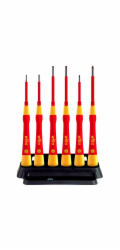 Wiha Feinschraubendreher-Set PicoFinish electric (rot/gelb, 7-teilig, inkl. Halter)