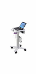 Ergotron StyleView - Vozík - lehký provoz - pro notebook / čtečka čárových kódů - zdravotní - ocel - bílá, hliník - velikost obrazovky: až 17"