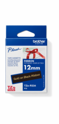 Brother TZE-R334 zlatá na černé, 12 mm, textilní páska