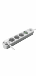 COLORWAY CW-CHE44W COLORWAY Prodlužovací napájecí přívod/ 4x Schuko/ 4x USB 5V / kabel 2m