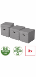 Esselte Home, set 3 ks, krychlový, šedá