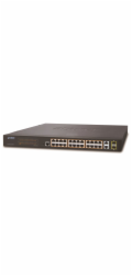 Planet FGSW-2624HPS L2 switch, 24x100Mb, 2x1Gb SFP, 24x PoE 802.3at 220W