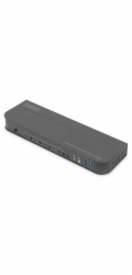 DIGITUS přepínač KVM, 4portový, 4K60Hz, 4 x DP vstup, 1 x DP / HDMI výstup
