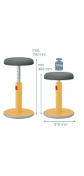 LEITZ Ergonomická balanční židle pro sezení/stání  ERGO Cosy Stool, teplá žlutá