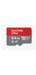 SanDisk MicroSDXC karta 64GB Ultra (140 MB/s, A1 Class 10 UHS-I) + adaptér