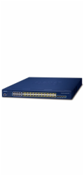 Planet SGS-6310-16S8C4XR Planet SGS-6310-16S8C4XR L3 switch, 24x1Gb SFP, 8x1Gb LAN comb, 4x10Gb SFP+, HW/IP stack, VSF/Clust. switch, 2x power-in