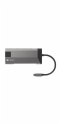 Natec multiport adaptér FOWLER PLUS HUB 8v1, USB 3.0 3X, HDMI 4K, USB-C PD, RJ45, SD, MICRO