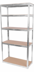 Regál kovový 1800x900x400 mm montovaný 5 polic, max. 175 kg