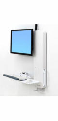 Ergotron StyleView - Montážní sada (vertikální zvednutí) - pro LCD displej / PC vybavení - systém pro sezení a stání - bílá - velikost obrazovky: až 24" - montáž na stěnu