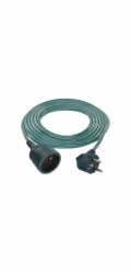 Prodlužovací kabel 5m / 1 zásuvka / zelený / PVC / 1mm2