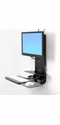 Ergotron StyleView Sit-Stand Vertical Lift, Patient Room - Montážní sada (opěrka zápěstí, mouse pouch, panel vertical lift, držák na skener čárových kódů, zásuvka pro klávesnici, alarm monitoru, vysou